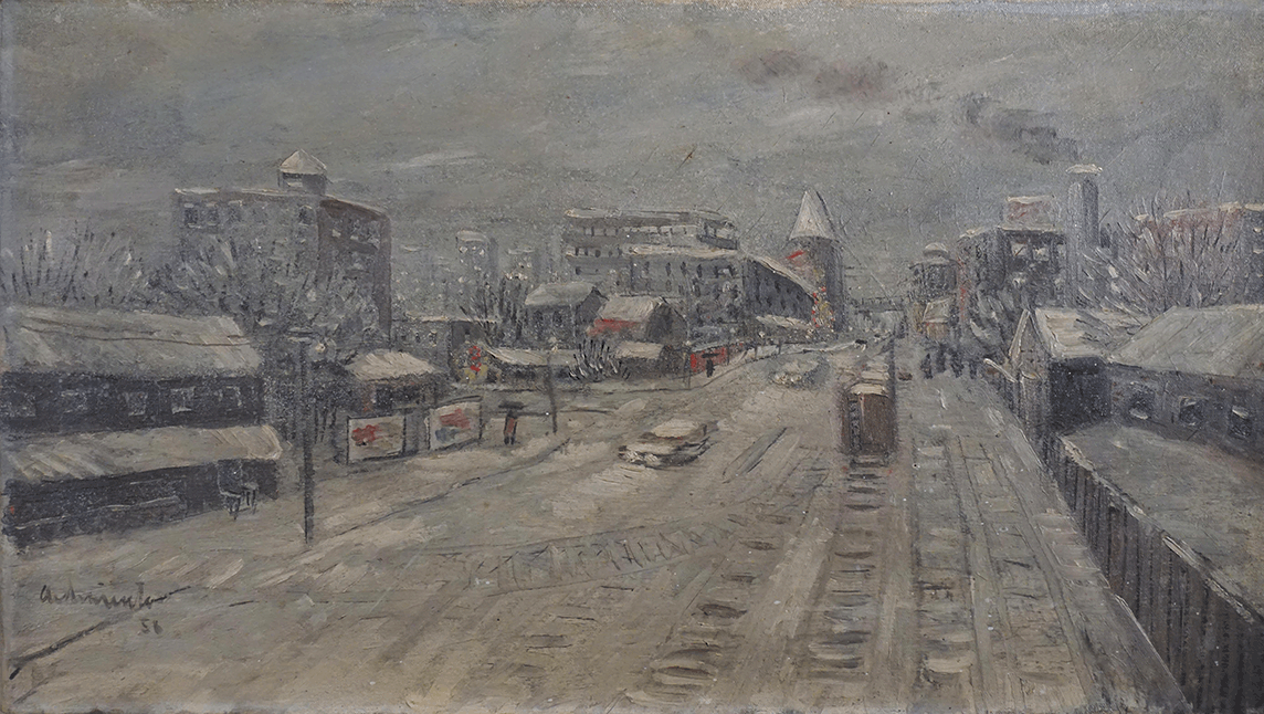 Snow on Washington Avenue